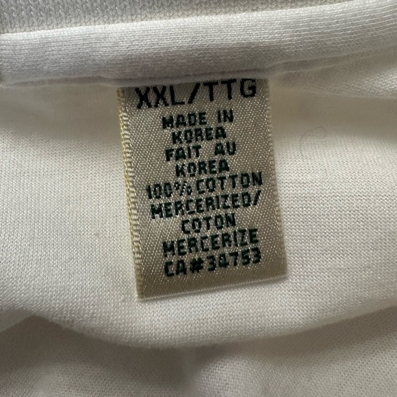 Fairway & Greene Men's Long Sleeve Polo Shirt Size XXL Solid White EUC!‎ - Picture 5 of 6